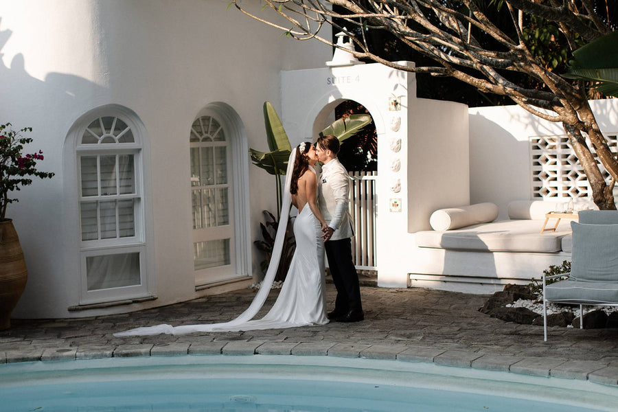 Lachlan and Jolene in the Goldie Gown