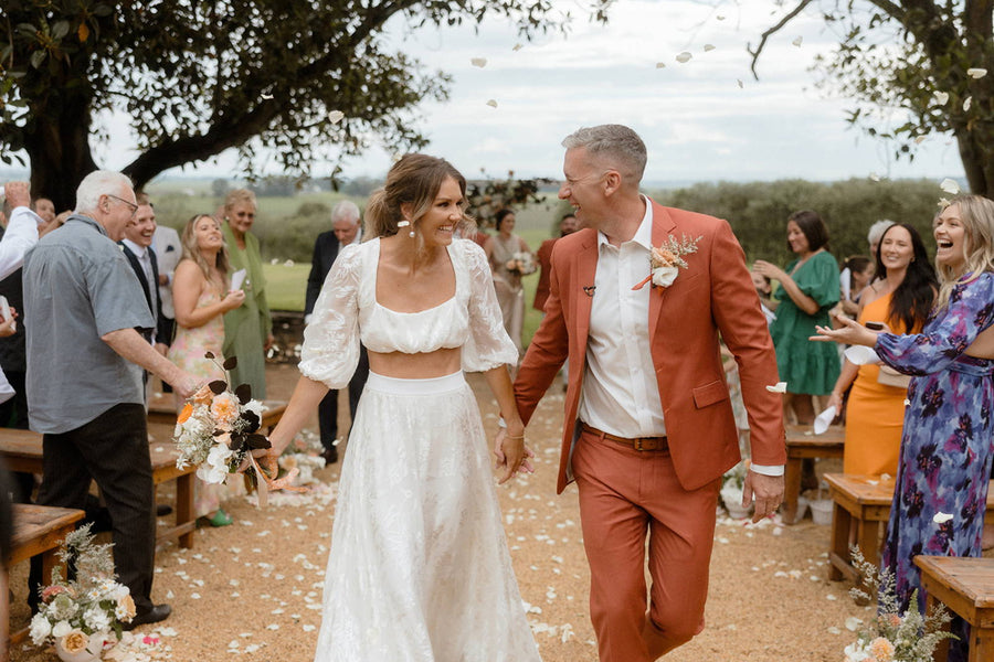 Dean and Laura in the Behati Gown