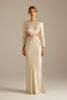 Blake Long Sleeve Champagne Bridesmaid Dress_XS_