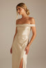 Kai Off the Shoulder Champagne Bridesmaid Dress_XS_