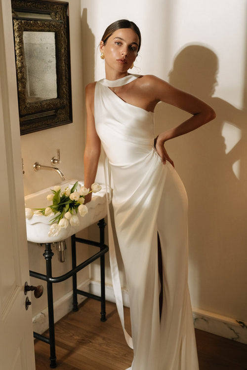 Aire One Shoulder Wedding Dress_XS_