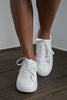 Grace Loves Lace Essential Sneaker en cuir blanc 