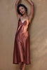 Grace Loves Lace Satin Midi Dress Copper